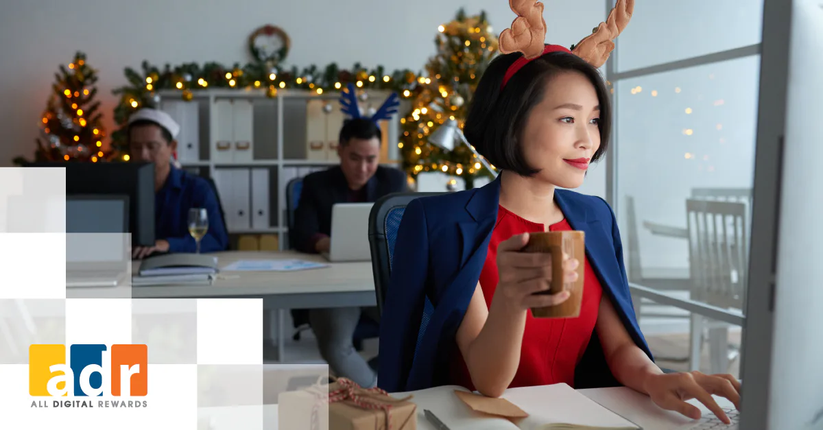 All Digital Rewards source artwork for All Digital Rewards outlines prepaid holiday bonus options for small employers