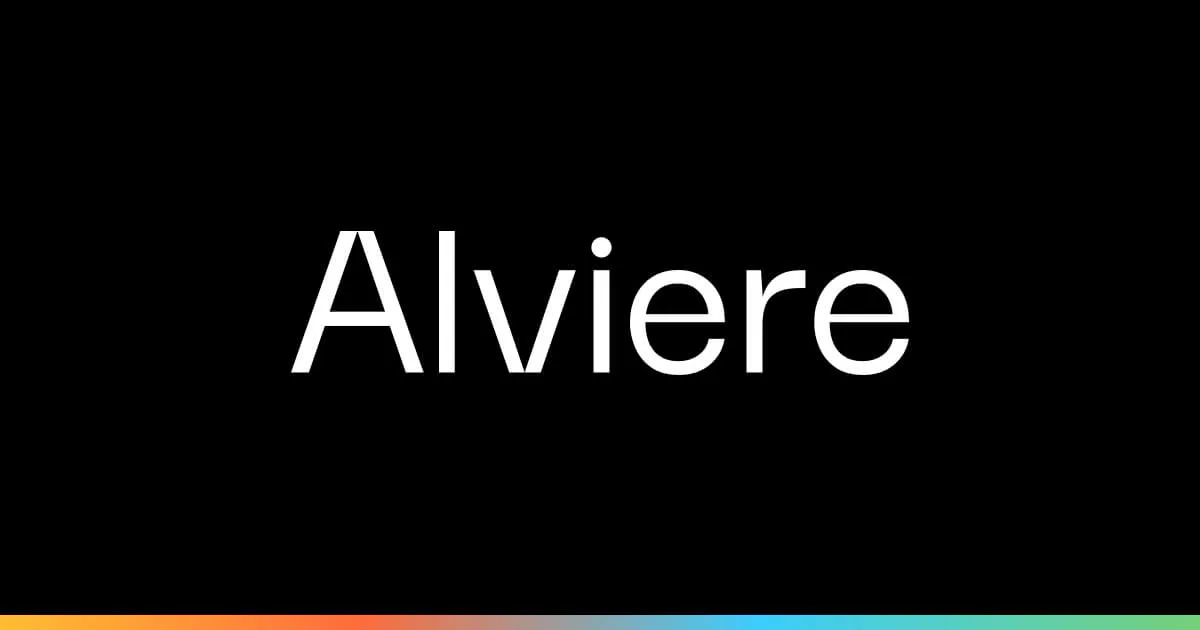 Alviere company wordmark on official corporate artwork