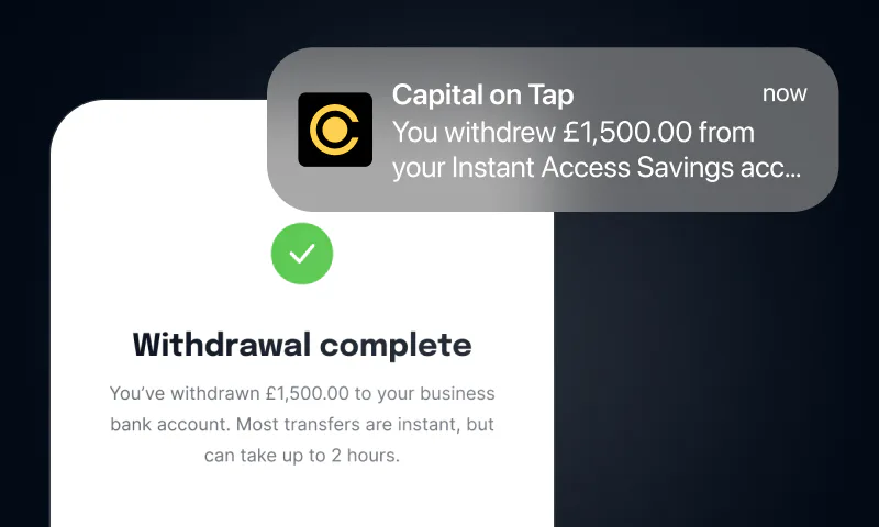 Capital on Tap savings account shown on a phone