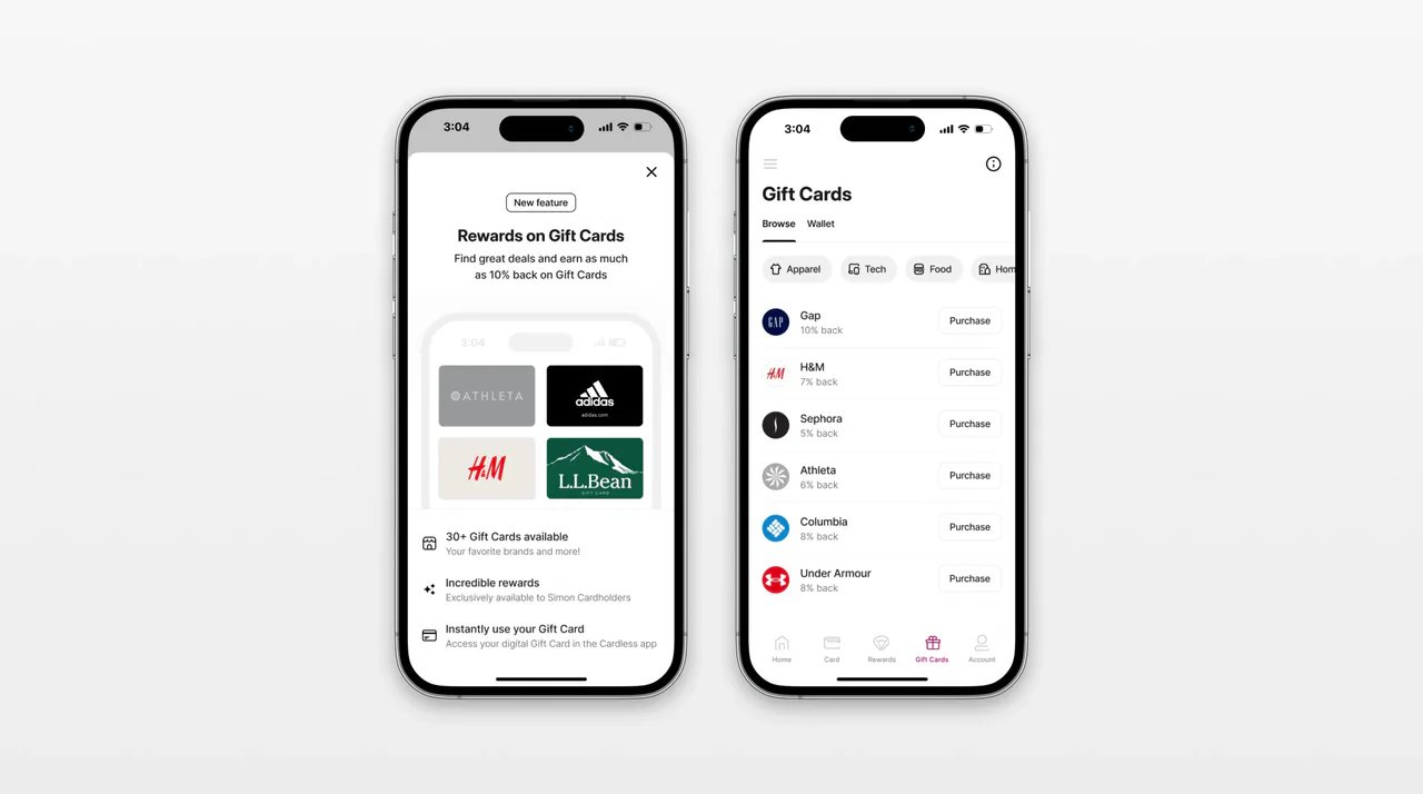Cardless engineering artwork for its in-app gift-card marketplace