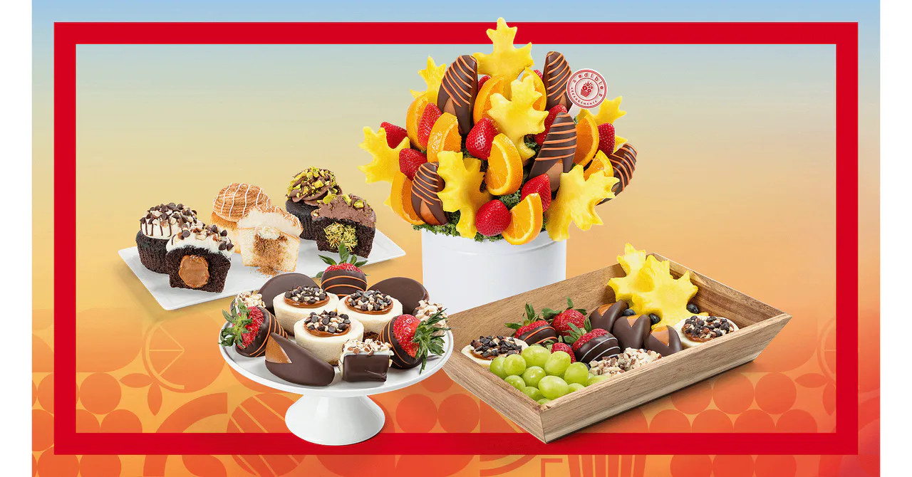Edible Arrangements fall dessert collection supplied by Edible Brands