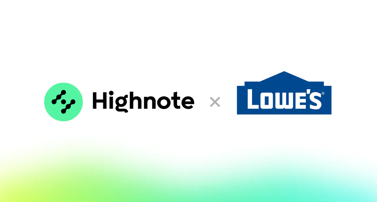 Highnote and Lowe's logos in the companies' official panel recap artwork