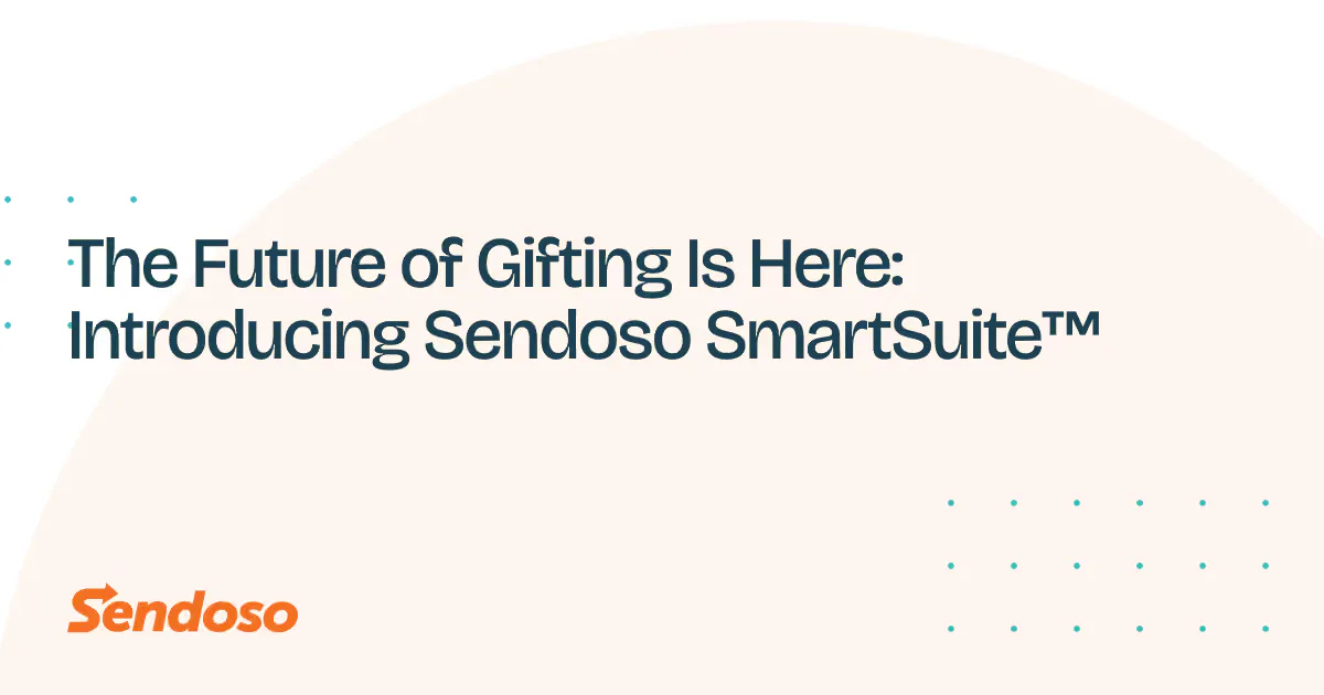 Sendoso artwork introducing the SmartSuite gifting tools