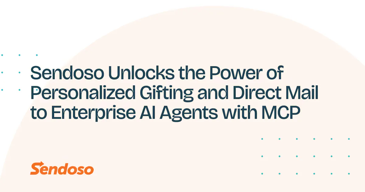 Sendoso announcement artwork for its Model Context Protocol integration