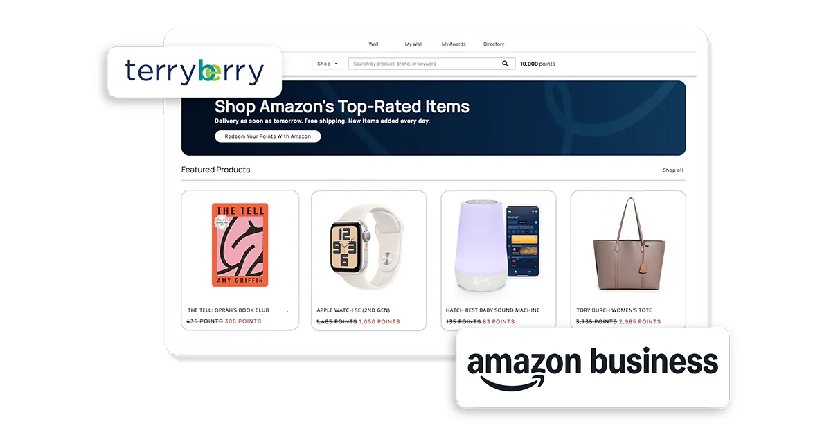 Terryberry adds Amazon Business catalog to employee rewards platform