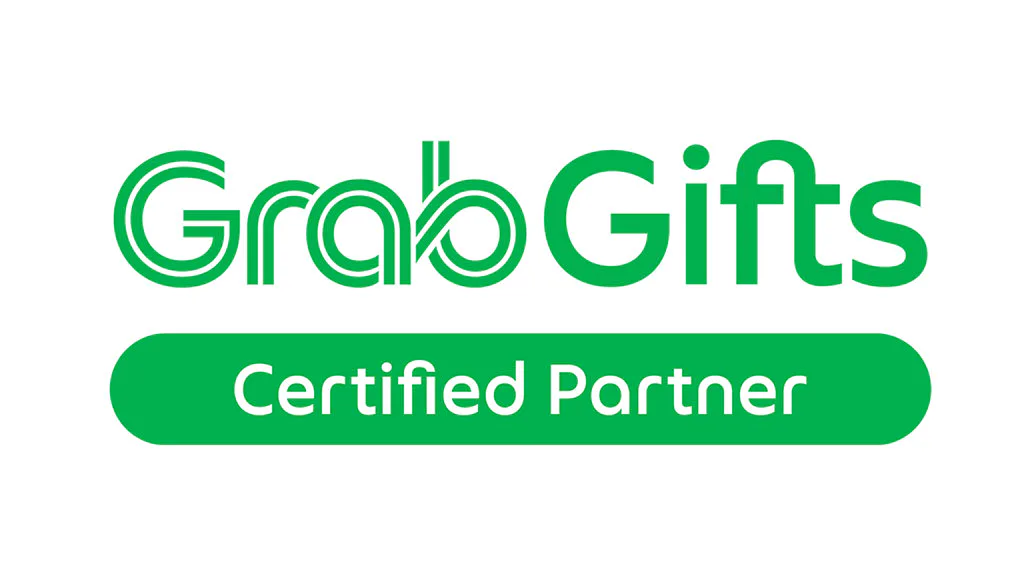 Green GrabGifts Certified Partner badge on a white background.