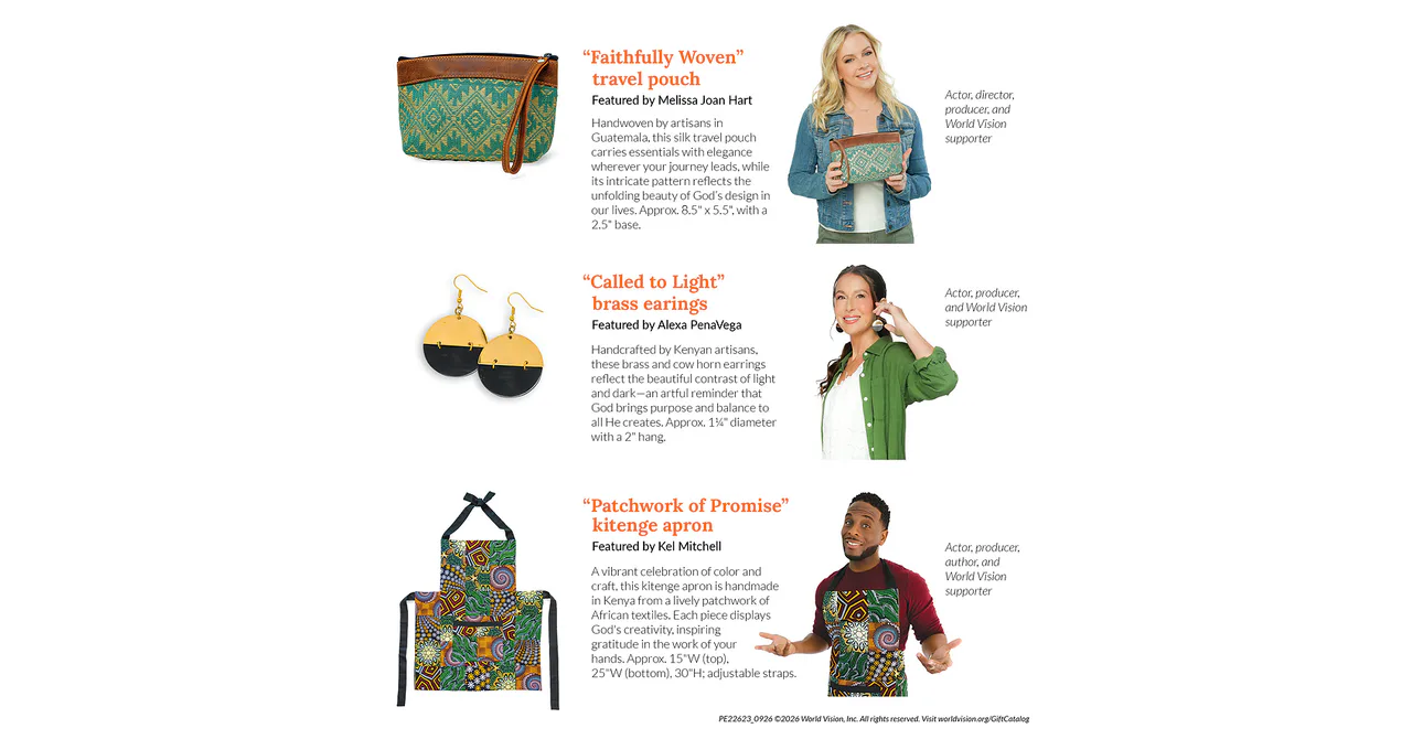 World Vision’s 2026 Christmas Gift Catalog image supplied by World Vision U.S.